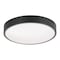 Afx Octavia - LED Flush Mount - 19" - Black Finish - White Acrylic OTVF1932LAJD1BK - alternate 1